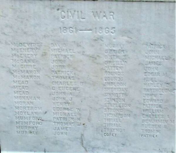 WEST RUTLAND WAR MEMORIAL STONE F
