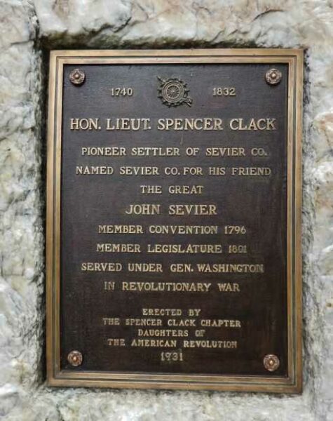 HON. LIEUT. SPENCER CLACK MEMORIAL PLAQUE