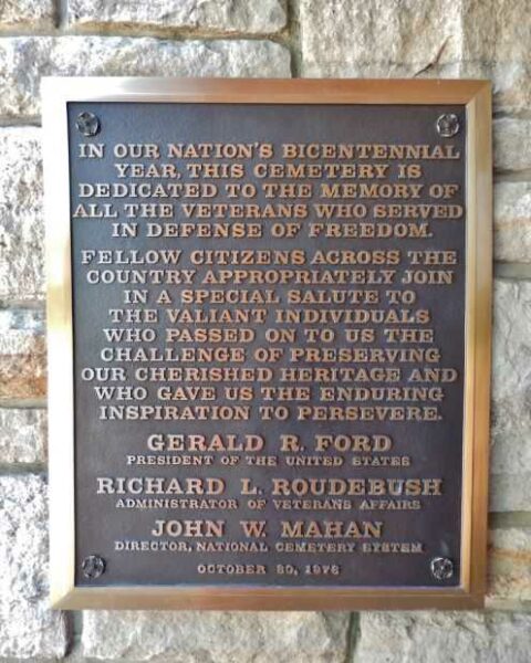 INDIANTOWN GAP NATIONAL CEMETERY BICENTENNIAL MEMORIAL PLAQUE
