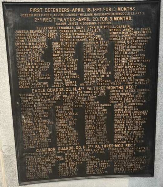CENTRE COUNTY CIVIL WAR VETERANS MEMORIAL PLAQUE A