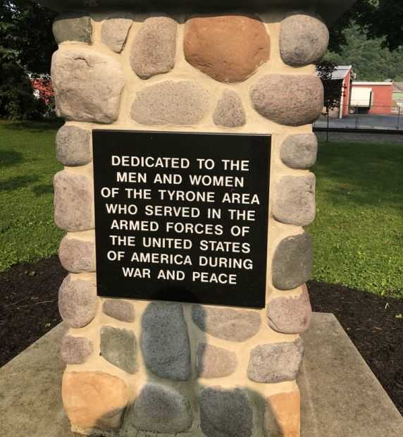 TYRONE AREA ARMED FORCES MEMORIAL PLAQUE