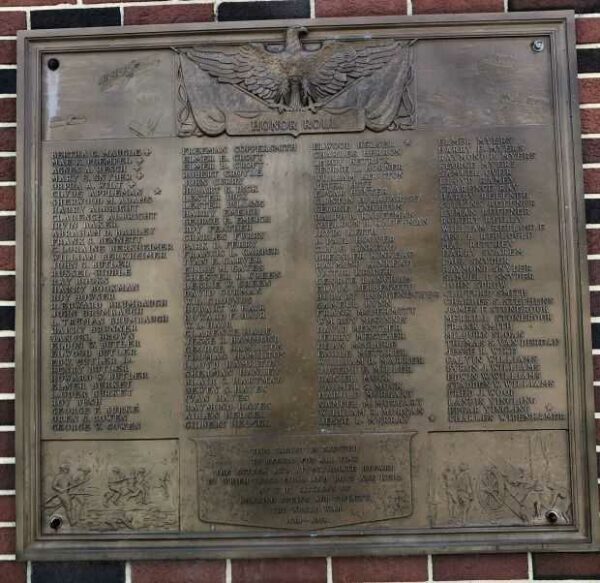 ROARING SPRING WORLD WAR MEMORIAL PLAQUE