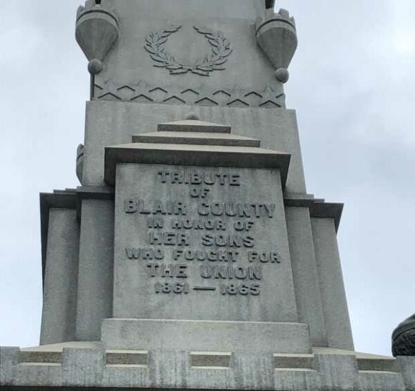 BLAIR COUNTY CIVIL WAR MEMORIAL DEDICATION STONE