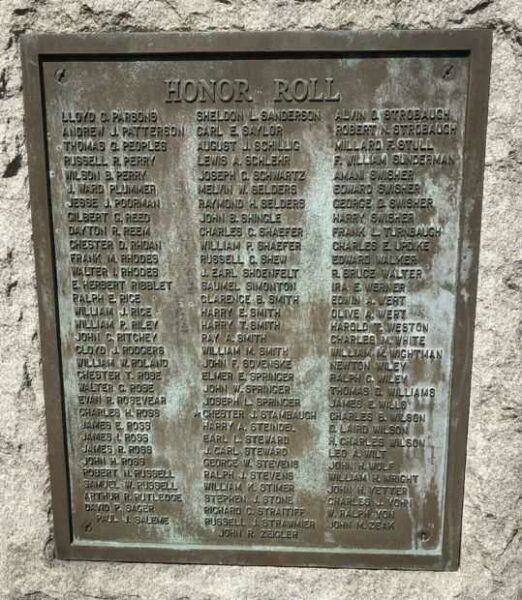 JUNIATA’S TRIBUTE TO HONOR MEMORIAL PLAQUE D