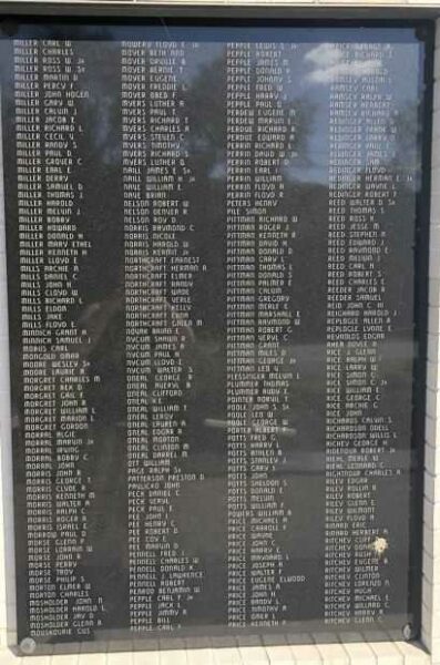 EVERETT AREA HONOR ROLL MEMORIAL PLAQUE D