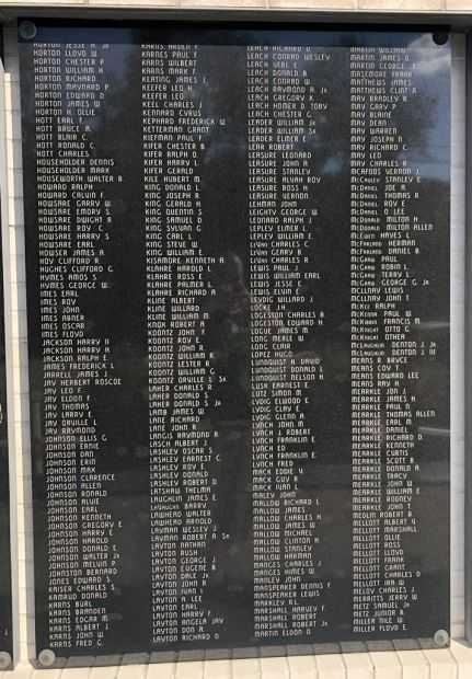 EVERETT AREA HONOR ROLL MEMORIAL PLAQUE C