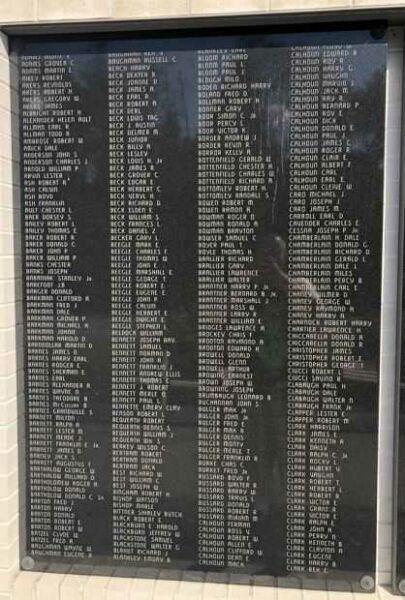 EVERETT AREA HONOR ROLL MEMORIAL PLAQUE A