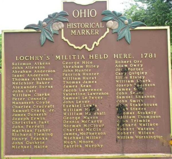 LOCHRY’S MILITIA HELD HERE, 1781 MEMORIAL MARKER