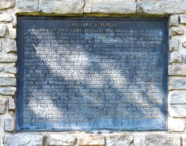 BATTERY F RIPLEY WAR MEMORIAL PLAQUE A