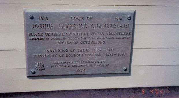 JOSHUA LAWRENCE CHAMBERLAIN MEMORIAL PLAQUE