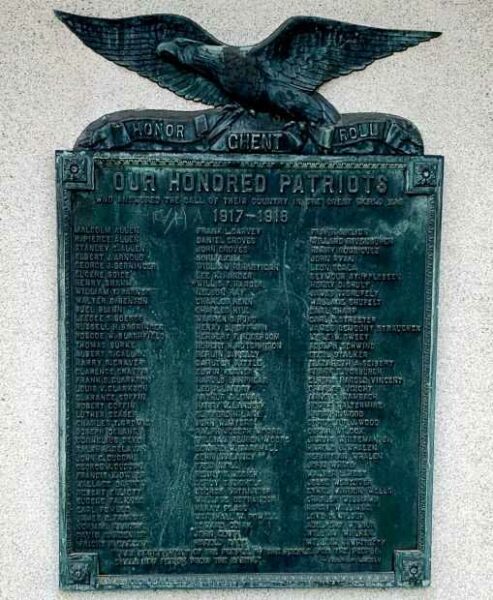 GHENT GREAT WORLD WAR MEMORIAL PLAQUE