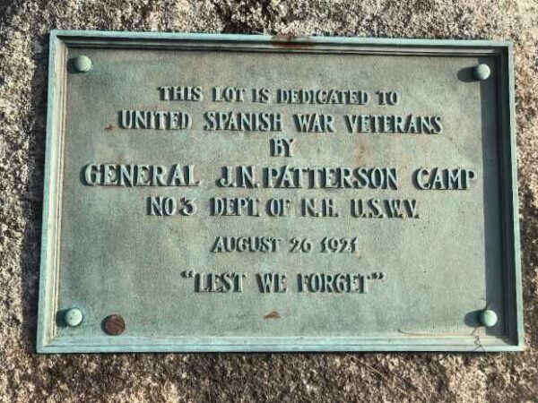 CONCORD U.S.S. MAINE WAR MEMORIAL PLAQUE B