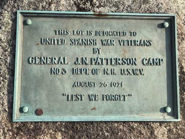 CONCORD U.S.S. MAINE WAR MEMORIAL PLAQUE B