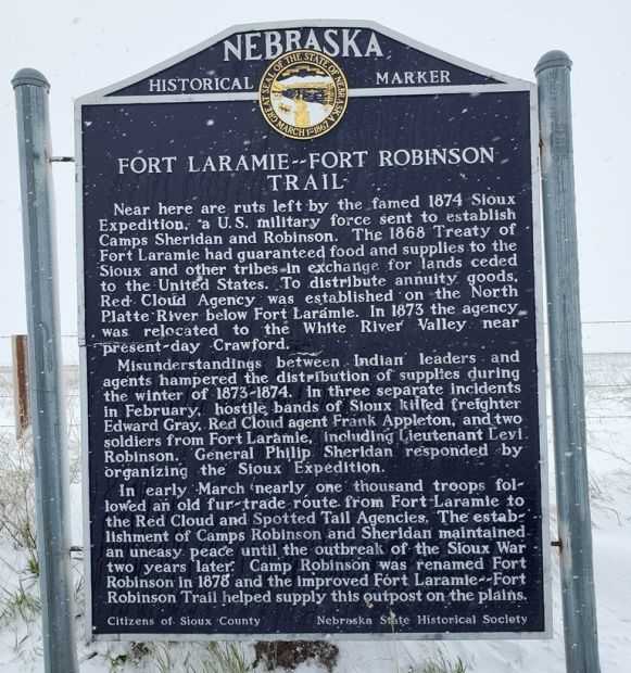 FORT LARAMIE-FORT ROBINSON TRAIL MEMORIAL MARKER