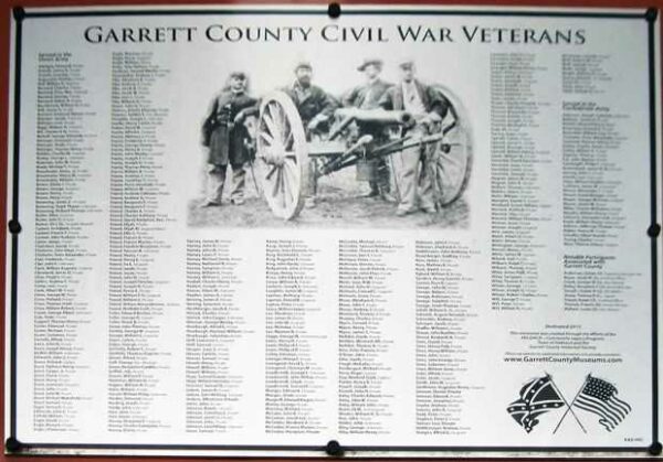 GARRETT COUNTY CIVIL WAR VETERANS MEMORIAL PLAQUE