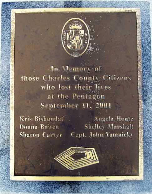 CHARLES COUNTY SEPTEMBER 11, 2001 WAR MEMORIAL PLAQUE
