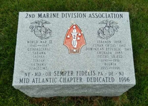U.S. MARINE DIVISIONS (FMF) WORLD WAR II MEMORIAL STONE BLOCK B