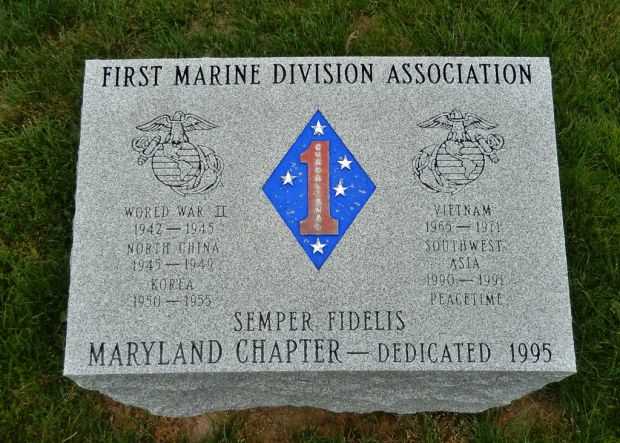 U.S. MARINE DIVISIONS (FMF) WORLD WAR II MEMORIAL STONE BLOCK AC