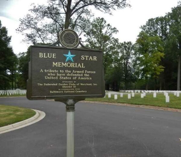 BALTIMORE NATIONAL CEMETERY BLUE STAR MEMORIAL MARKER