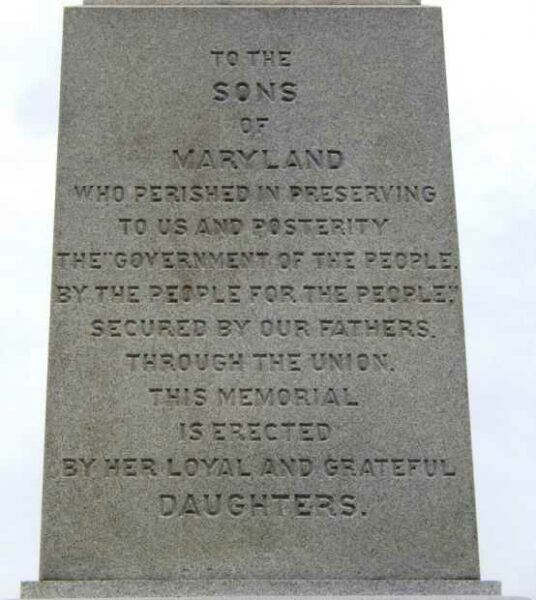 SONS OF MARYLAND MONUMENT STONE A