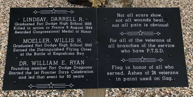 THE FORT DODGE FREEDOM ROCK VETERANS MEMORIAL PLAQUE