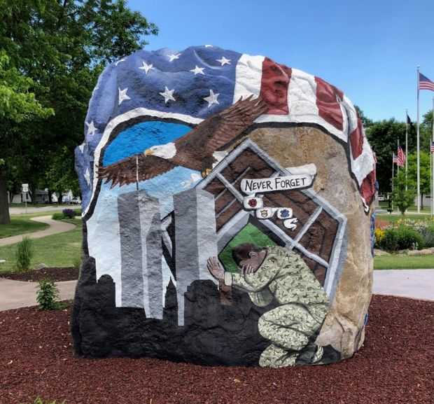 THE SANBORN FREEDOM ROCK VETERANS MEMORIAL SIDE A