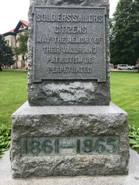ROCKWELL CITY CIVIL WAR MEMORIAL DEDICATION STONE