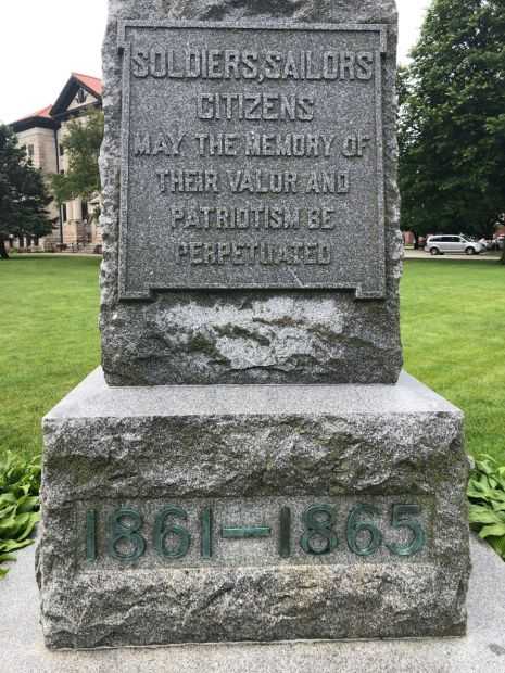 ROCKWELL CITY CIVIL WAR MEMORIAL DEDICATION STONE