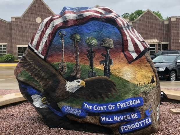 CALHOUN COUNTY FREEDOM ROCK VETERANS MEMORIAL SIDE A