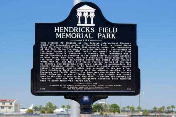 HENDRICKS FIELD MEMORIAL PARK MARKER