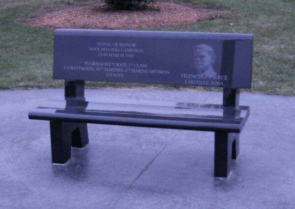 FRANCIS J. PIERCE WAR MEMORIAL BENCH