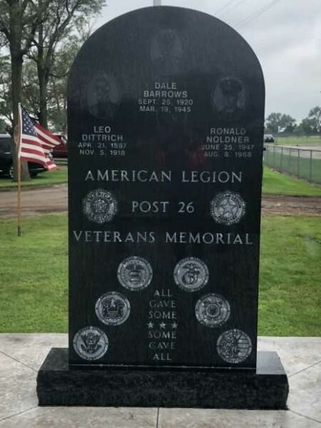 AMERICAN LEGION POST 26 VETERANS MEMORIAL CENTER STONE
