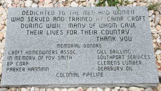 CAMP CROFT WAR MEMORIAL TABLET