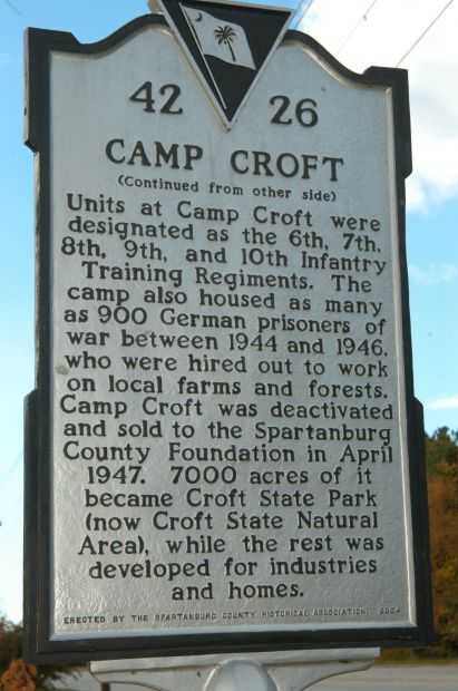 CAMP CROFT WAR MEMORIAL MARKER BACK