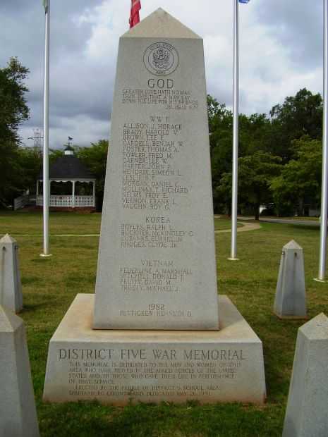 DISTRICT FIVE WAR MEMORIAL SIDE A