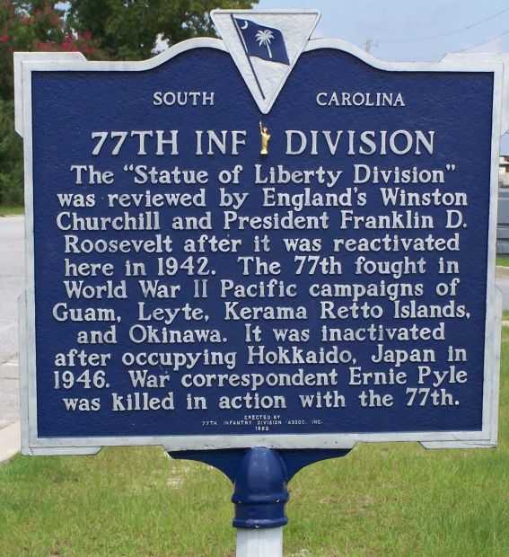 77TH INF DIVISION WAR MEMORIAL MARKER
