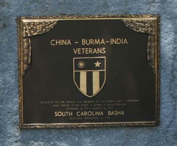 CHINA-BURMA-INDIA VETERANS MEMORIAL PLAQUE