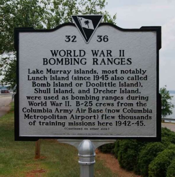 WORLD WAR II BOMBING RANGES MEMORIAL MARKER FRONT