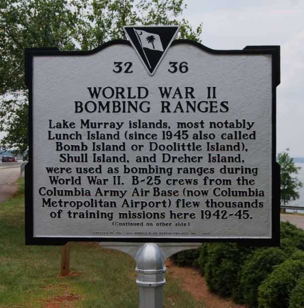 WORLD WAR II BOMBING RANGES MEMORIAL MARKER FRONT