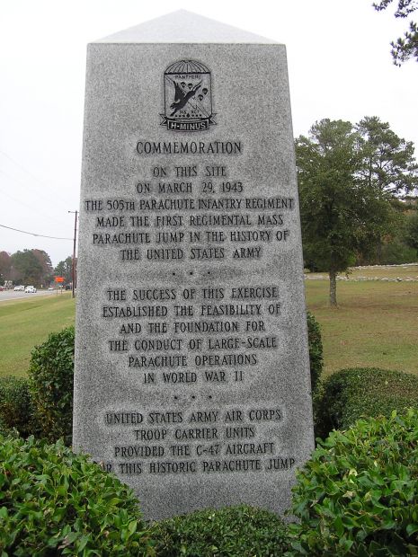 505TH PARACHUTE RCT WAR MEMORIAL SIDE B