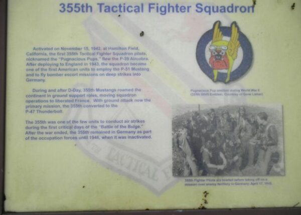 355TH TACTICAL FIGHTER SQUADRON MEMORIAL PLAQUE A