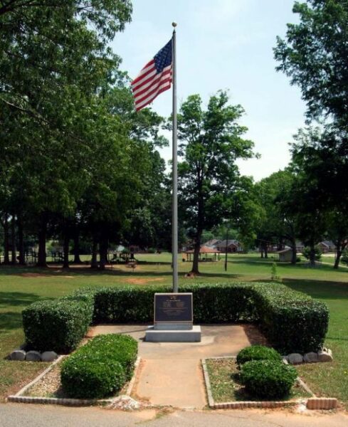 NINETY SIX COTTON MILL WORLD WAR II MEMORIAL FLAGPOLE