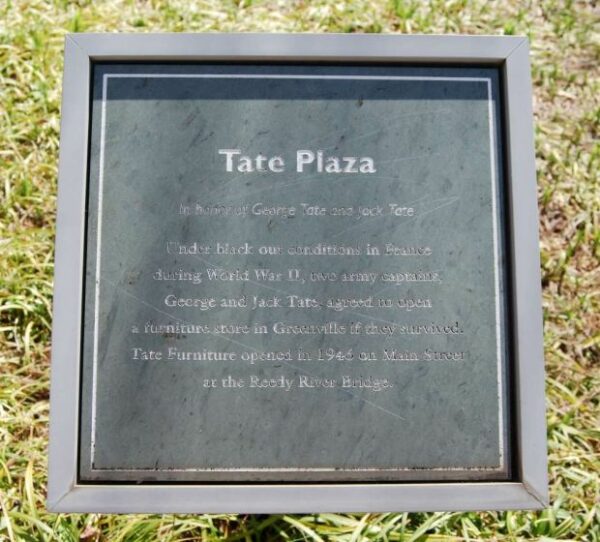TATE PLAZA MEMORIAL PLAQUE