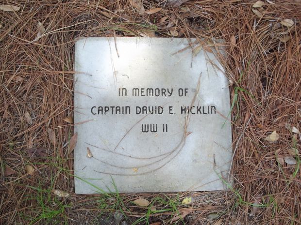 WILDWOOD GARDEN CLUB WORLD WAR II MEMORIAL PINE TREES TABLET E