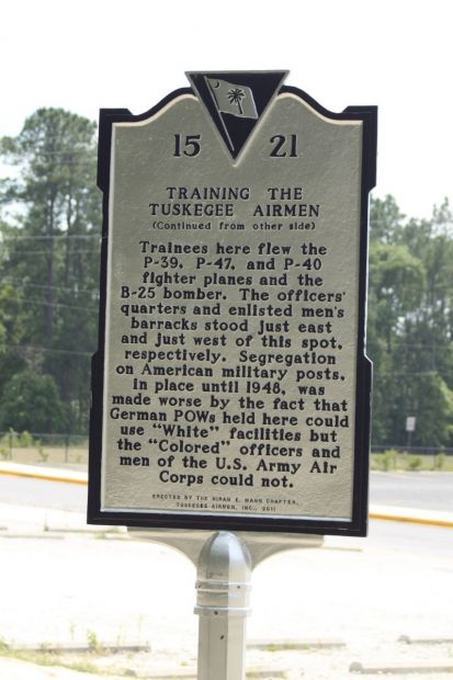 TRAINING THE TUSKEGEE AIRMEN MEMORIAL MARKER BACK