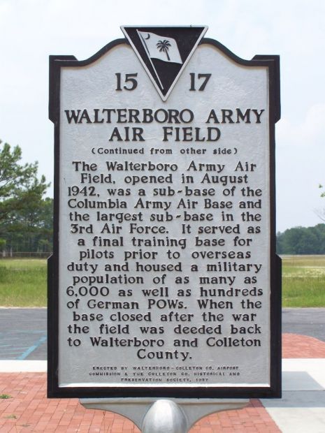 WALTERBORO ARMY AIR FIELD MEMORIAL MARKER