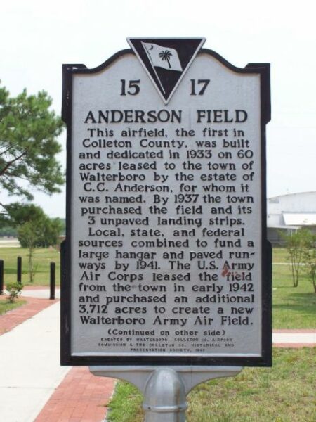 ANDERSON FIELD MEMORIAL MARKER
