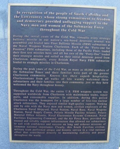 COLD WAR SUBMARINE MEMORIAL PLAQUE D