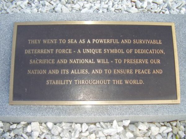 COLD WAR SUBMARINE MEMORIAL PLAQUE A