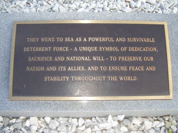 COLD WAR SUBMARINE MEMORIAL PLAQUE A